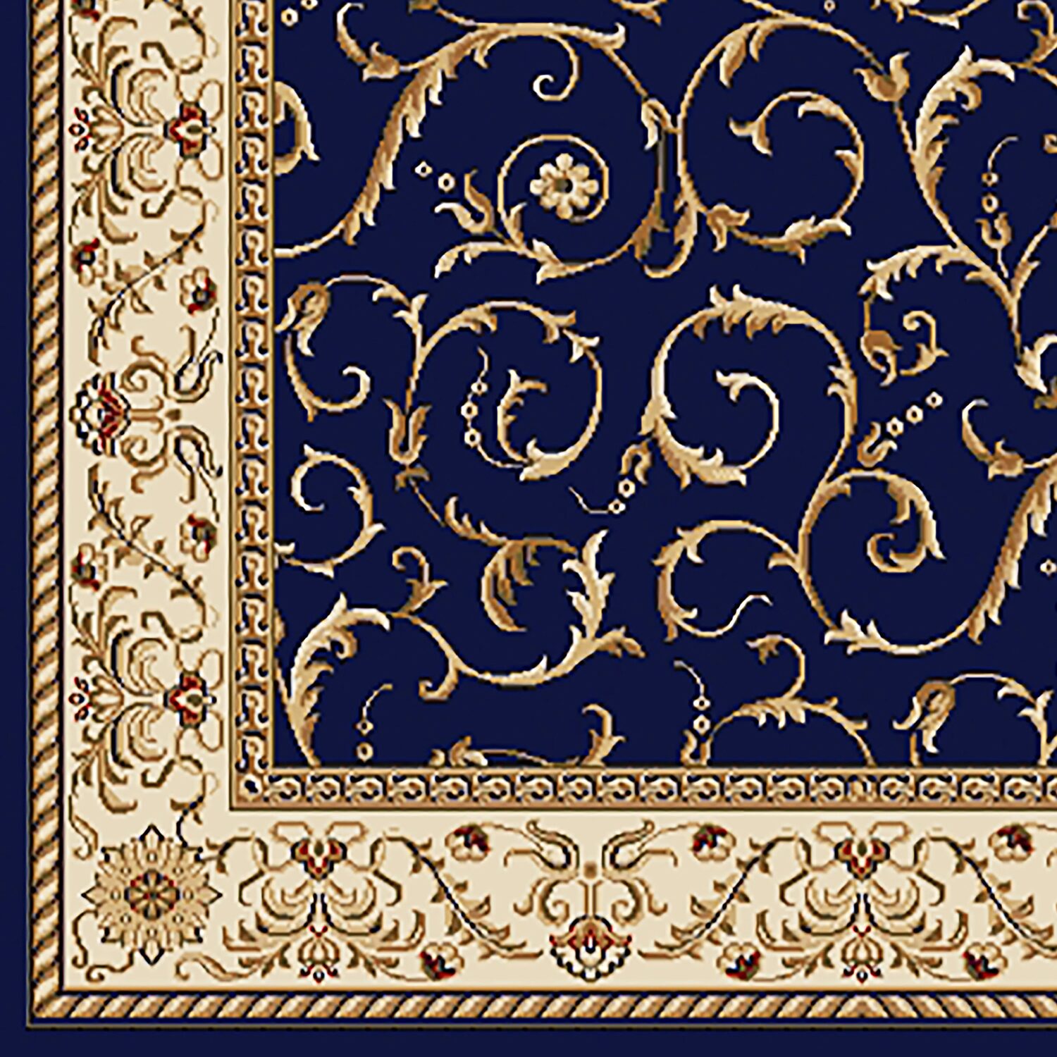 Radici Como Scroll Traditional Oriental Indoor Rectangular Runner