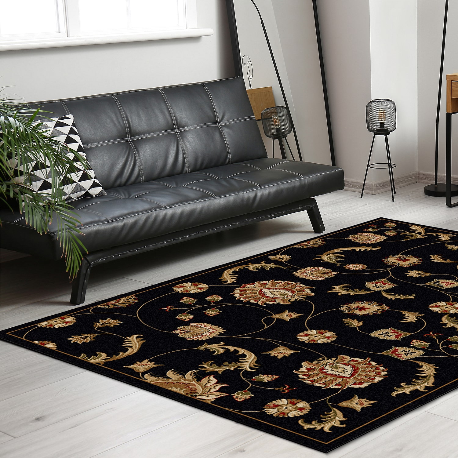 Radici Como Transitional Floral Rectangular Indoor Area Rug