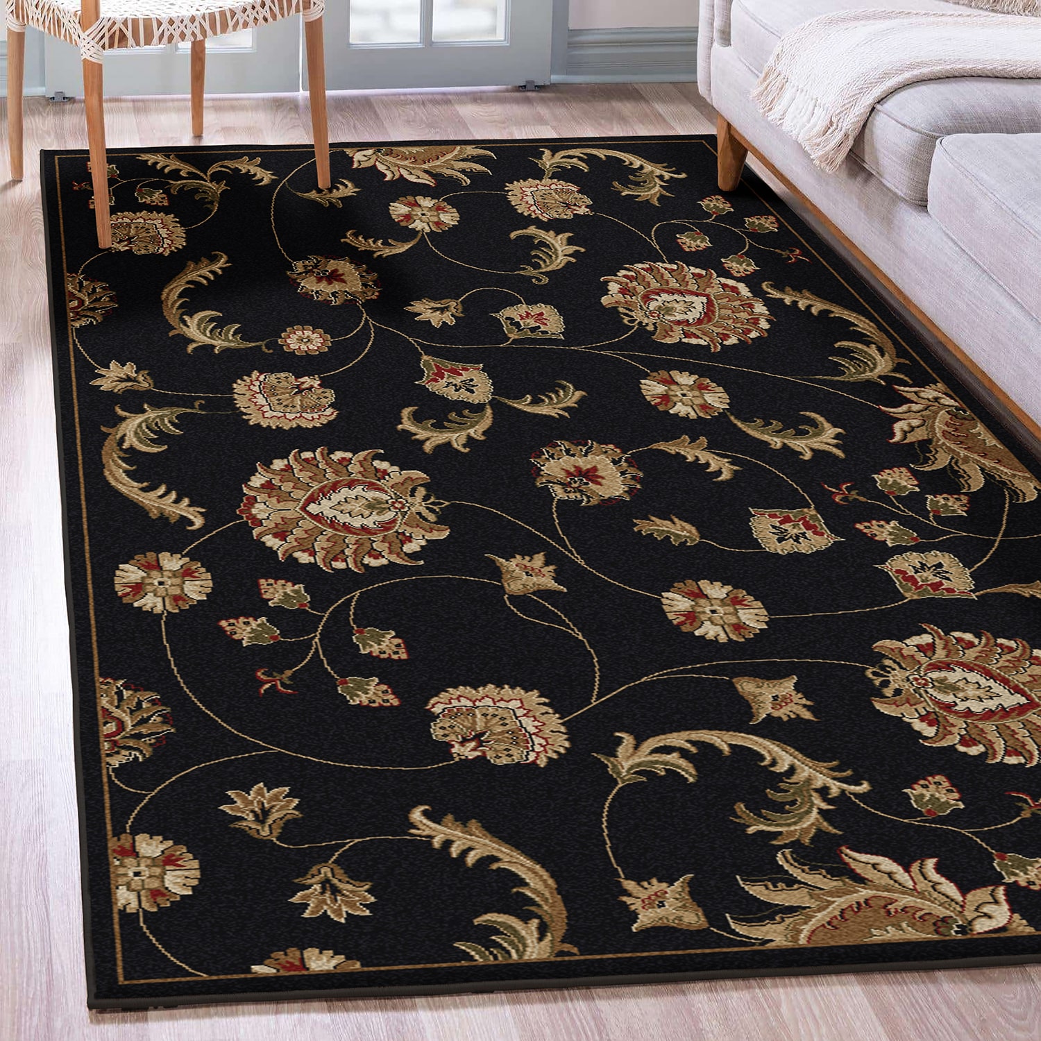 Radici Como Transitional Floral Rectangular Indoor Area Rug