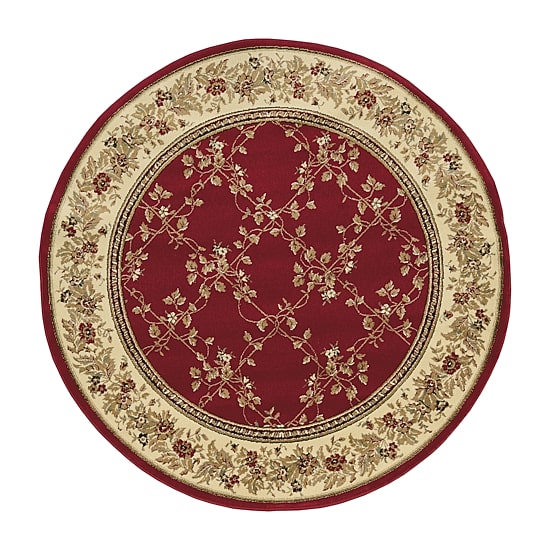 Como Trellis Traditional Oriental Indoor Round Area Rug
