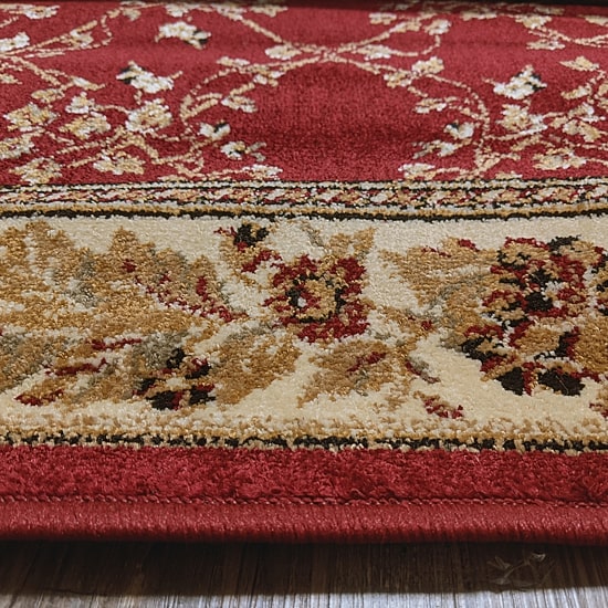 Como Trellis Traditional Oriental Indoor Round Area Rug
