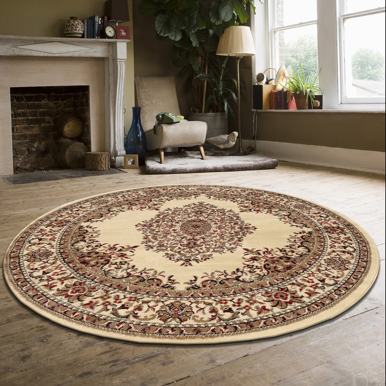 Radici Como Medallion Traditional Oriental Indoor Round Area Rug