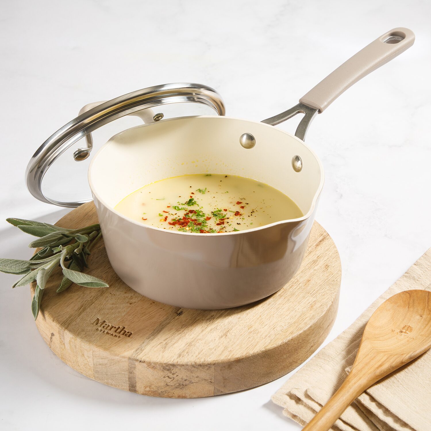 Martha Stewart Cosette 1.8-qt. Covered Sauce Pan