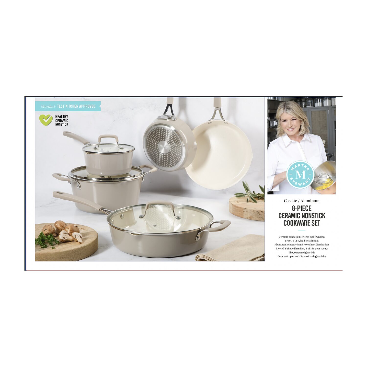 Martha Stewart Cosette 8-pc. Cookware Set