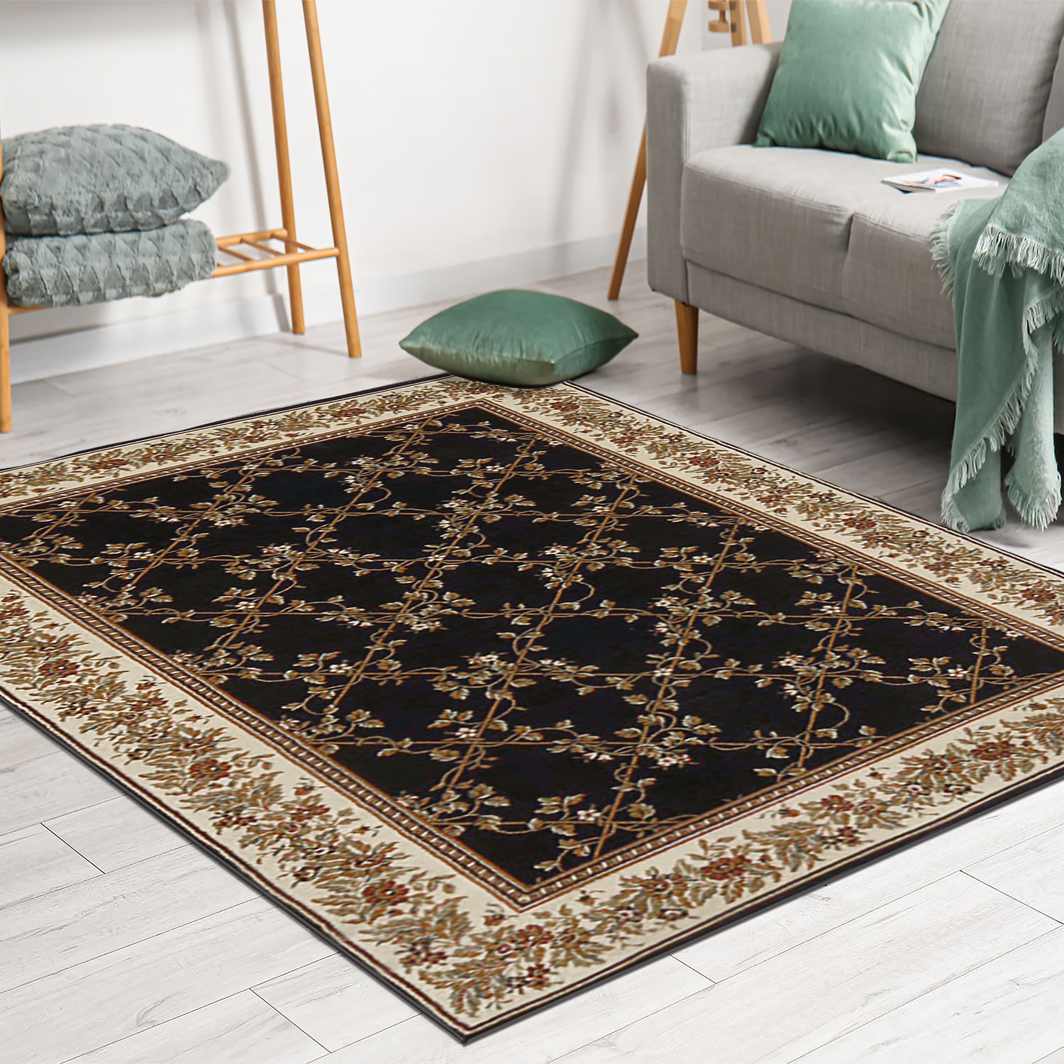 Radici Noble Scroll Rectangular Accent Rug