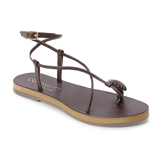 COCONUTS BY Matisse Womens Cassian Criss Cross Strap Flat Sandals