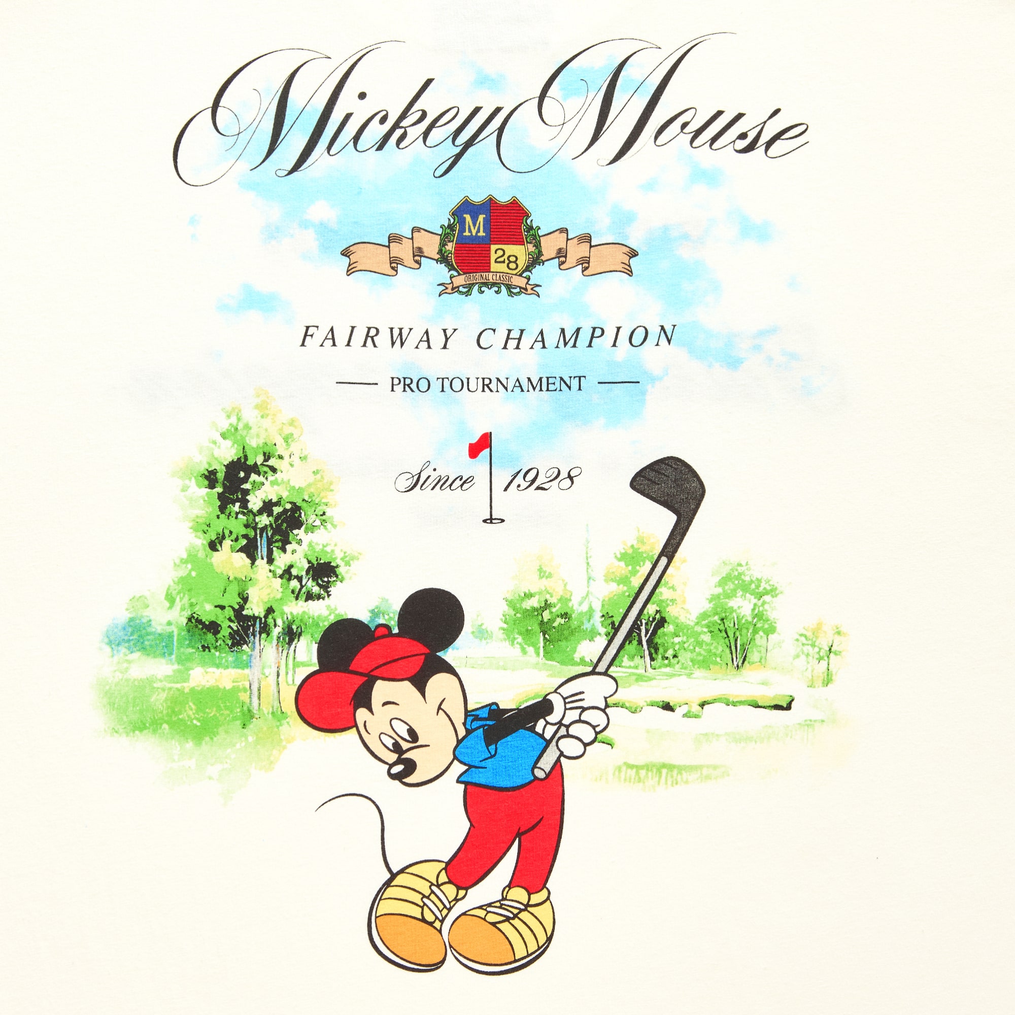 Mickey Golf Tee Womens Crew Neck Short Sleeve Regular Fit Mouse Graphic T-Shirt