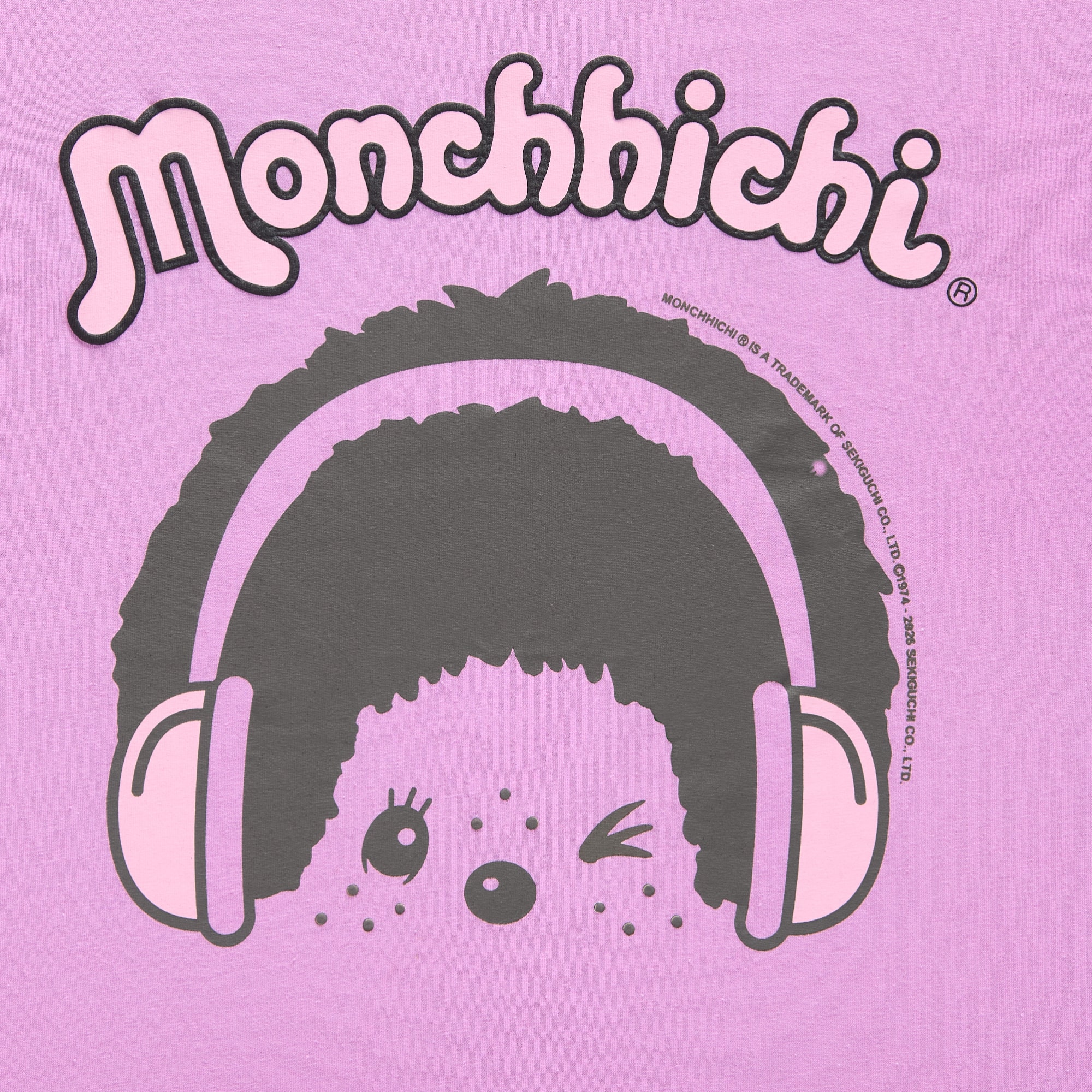 Monchichi Boyfriend Tee Womens Juniors Crew Neck Short Sleeve Loose Fit Graphic T-Shirt