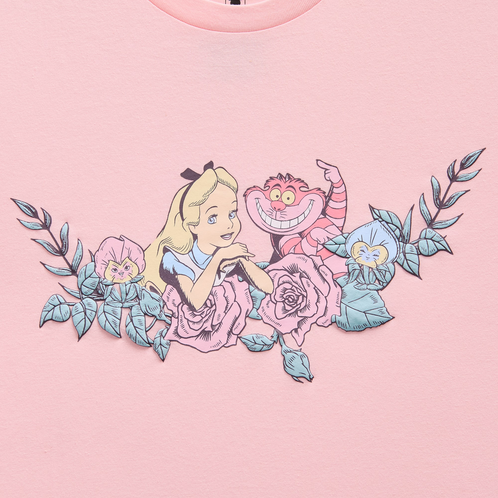 Cheshire Cat Boyfriend Tee Womens Juniors Crew Neck Short Sleeve Loose Fit Alice Wonderland Graphic T-Shirt
