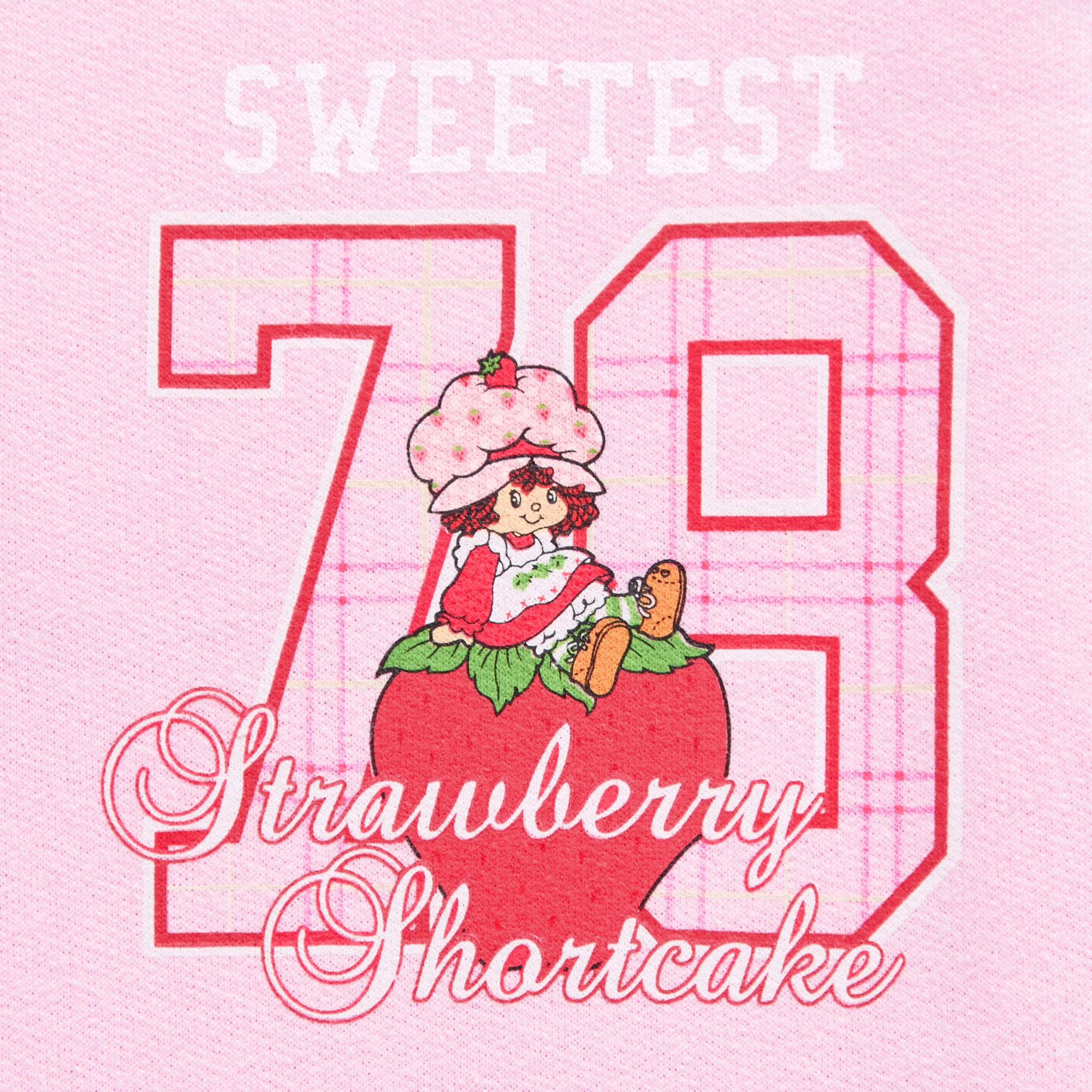 Strawberry Shortcake Sweatpant Womens Juniors Wide Leg Mid Rise Fleece