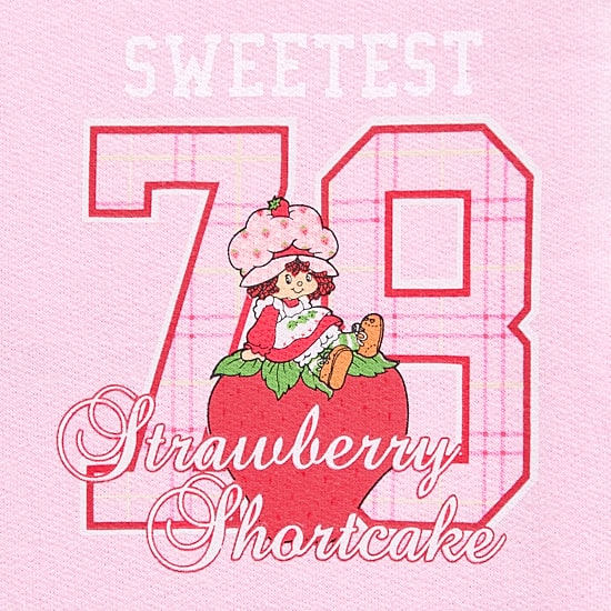 Womens Juniors Wide Leg Mid Rise Strawberry Shortcake Sweatpant