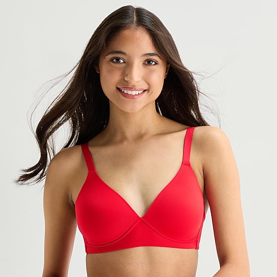 Arizona Body Cloud Kissed Wireless Triangle Plunge Pullover Bra