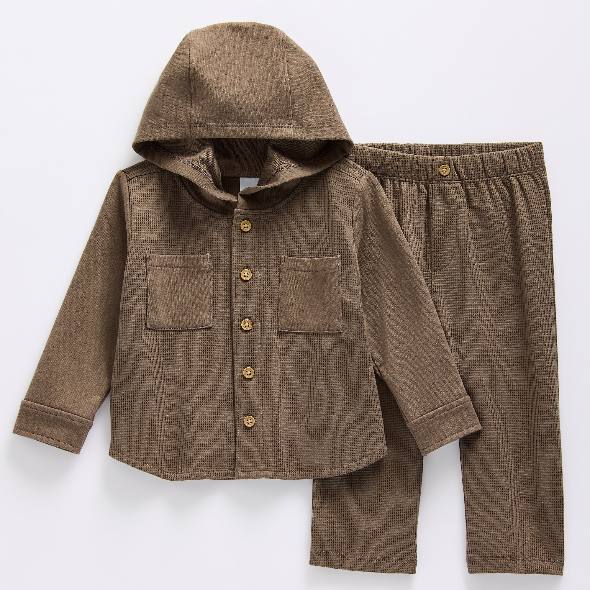 Okie Dokie Waffle Baby Boys 2-pc. Pant Set