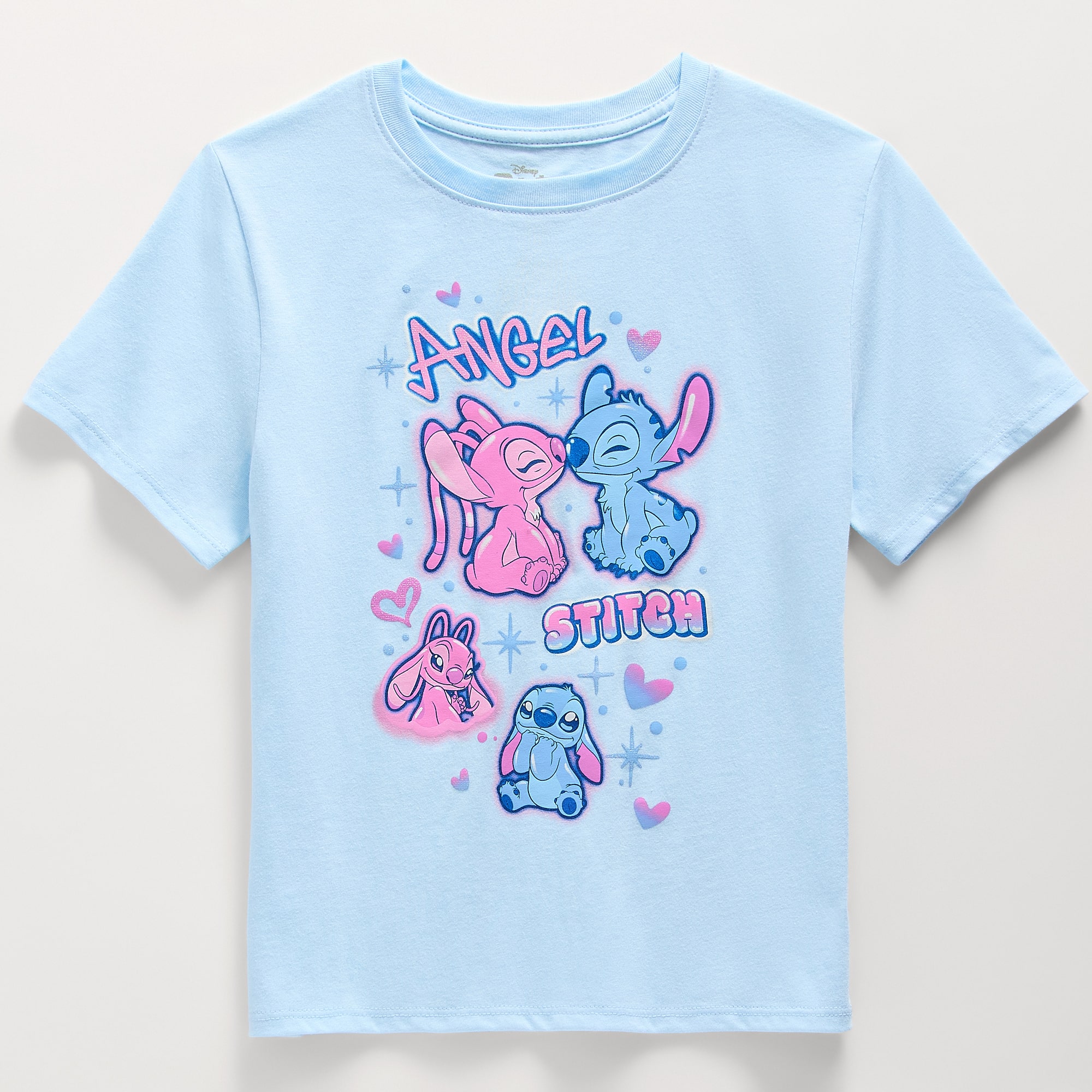 Little & Big Kid Girls Round Neck Short Sleeve Regular Fit Graphic T-Shirt