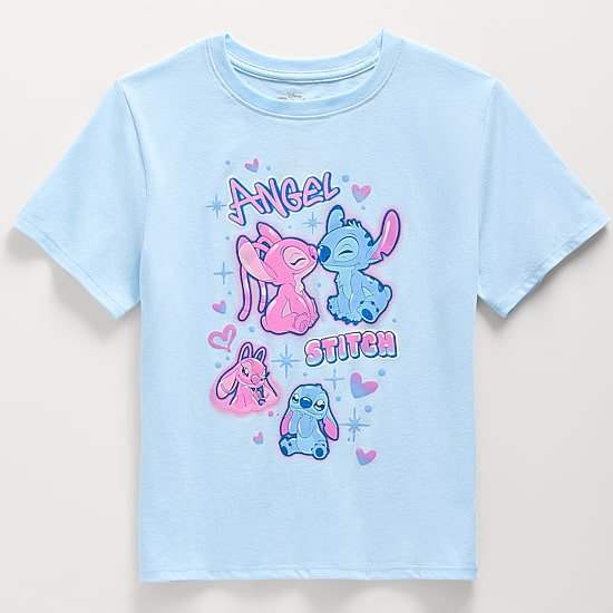 Little & Big Kid Girls Round Neck Short Sleeve Regular Fit Graphic T-Shirt