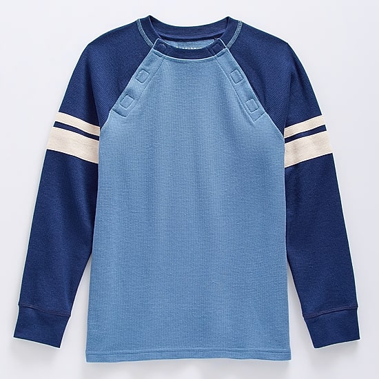 Thereabouts Little & Big Kid Boys Easy-on + Easy-off Sensory Friendly Crew Neck Long Sleeve Adaptive Regular Fit Thermal Top