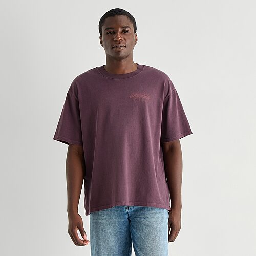Arizona Mens Crew Neck Short Sleeve T-shirt In Purple