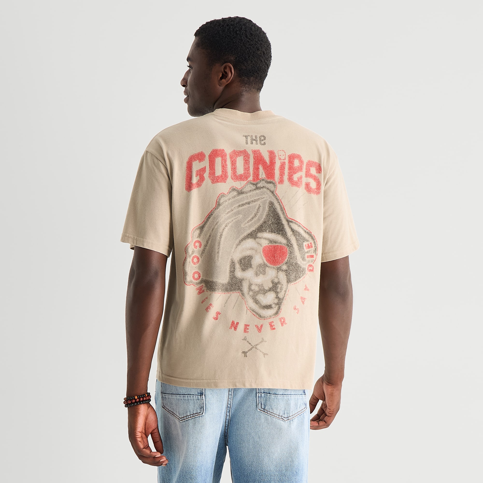Goonies Mens Crew Neck Short Sleeve Boxy Fit Graphic T-Shirt