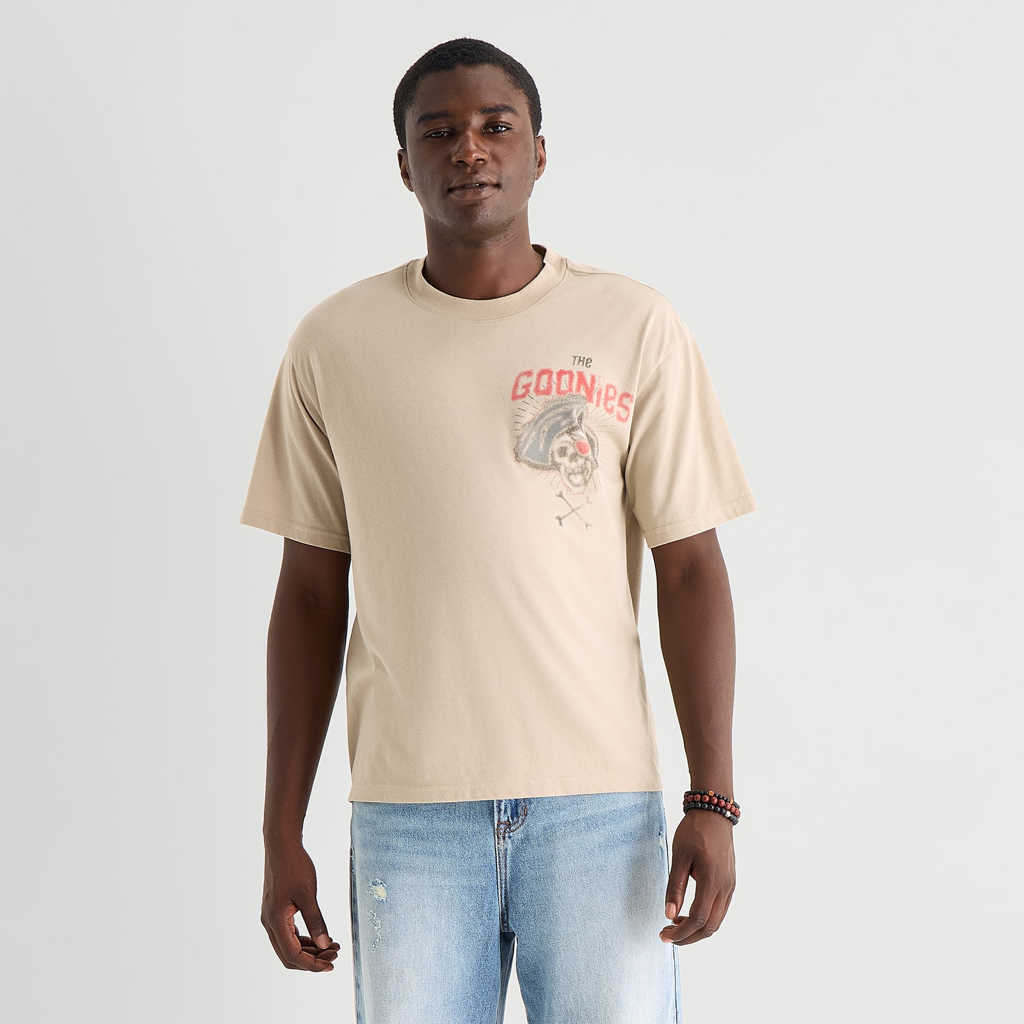 Goonies Mens Crew Neck Short Sleeve Boxy Fit Graphic T-Shirt