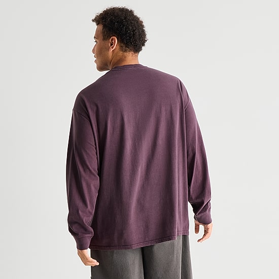 Arizona Mens Crew Neck Long Sleeve Big and Tall T-Shirt