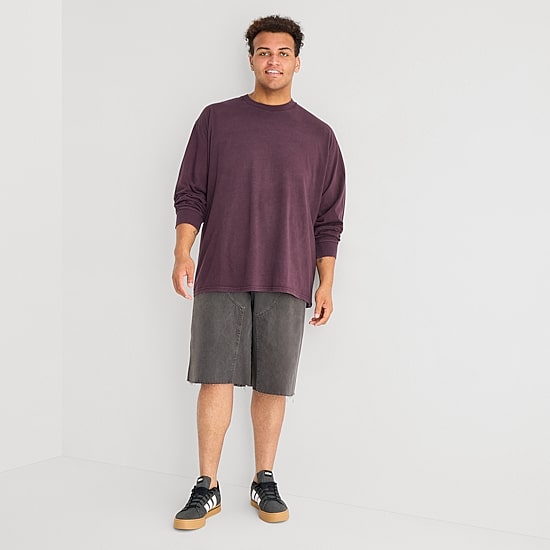 Arizona Mens Crew Neck Long Sleeve Big and Tall T-Shirt