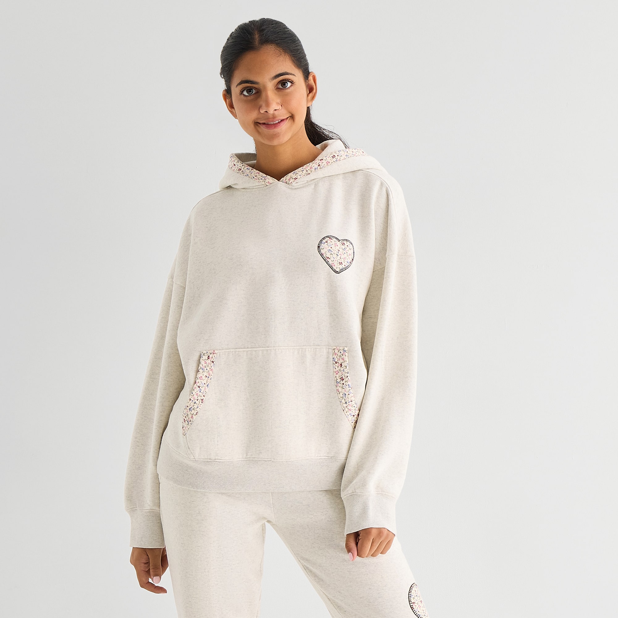 Arizona Womens Juniors Long Sleeve Fleece Hoodie