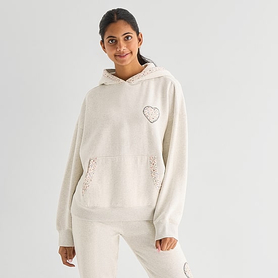 Arizona Womens Juniors Long Sleeve Fleece Hoodie