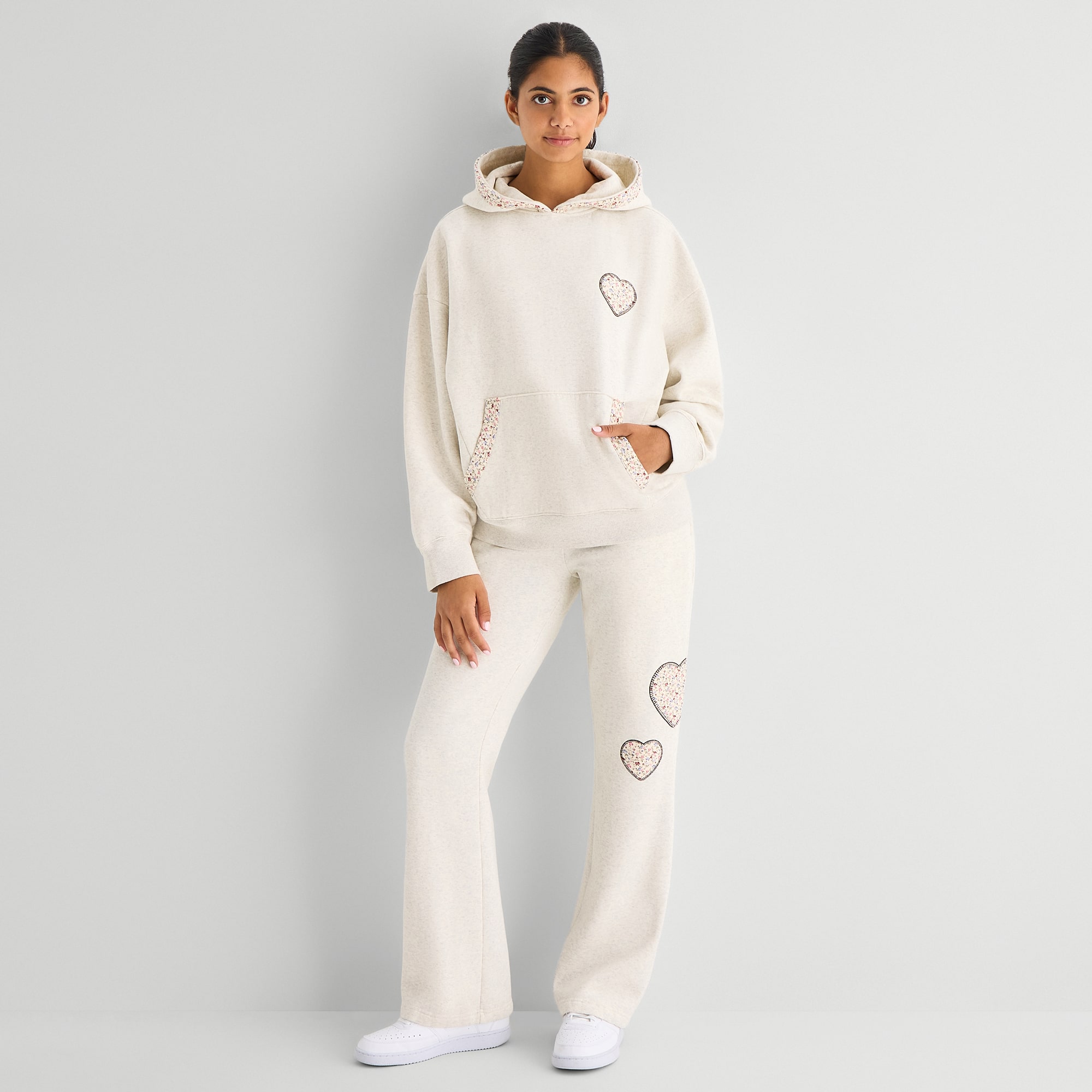 Arizona Womens Juniors Long Sleeve Fleece Hoodie