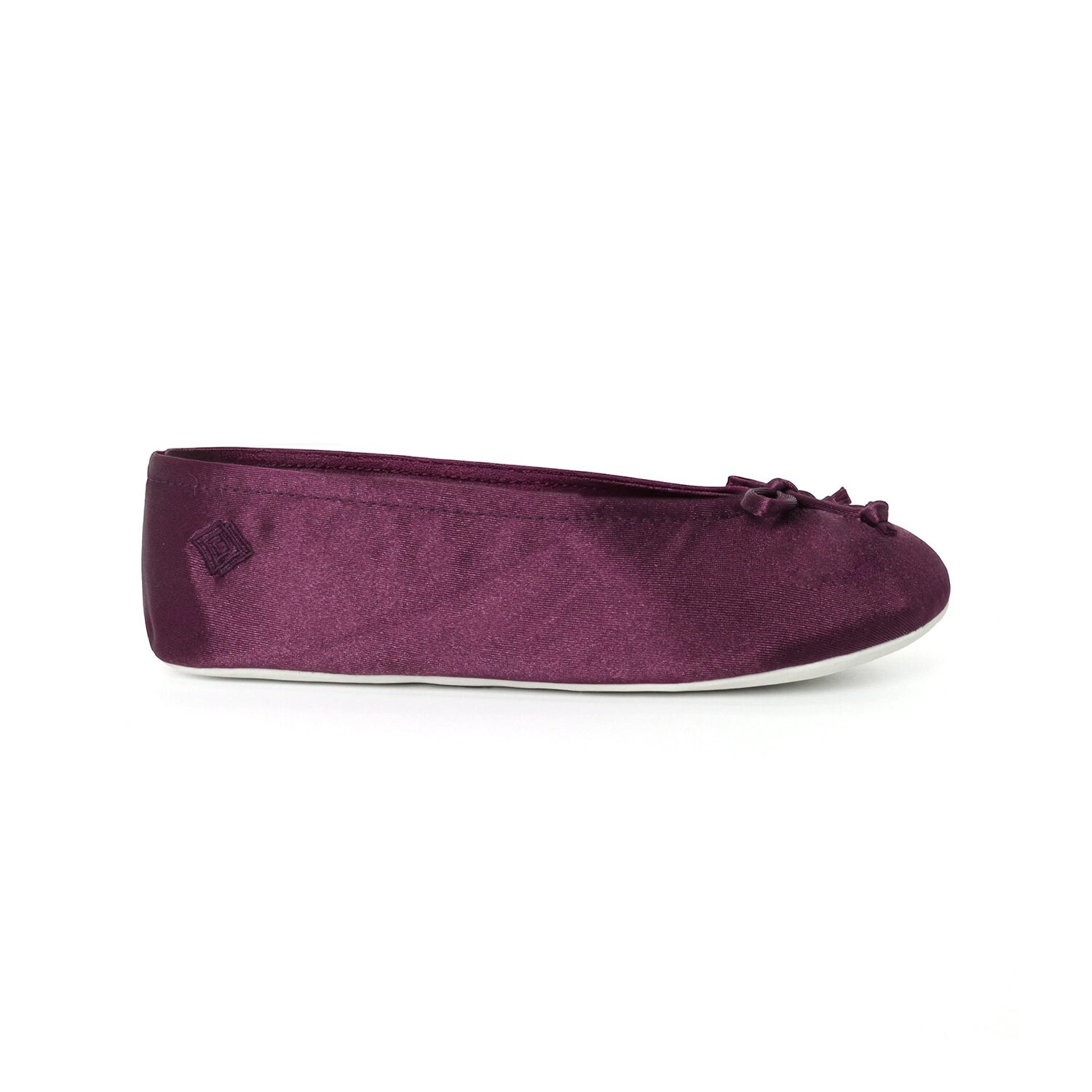 Isotoner Satin Womens Ballerina Slippers