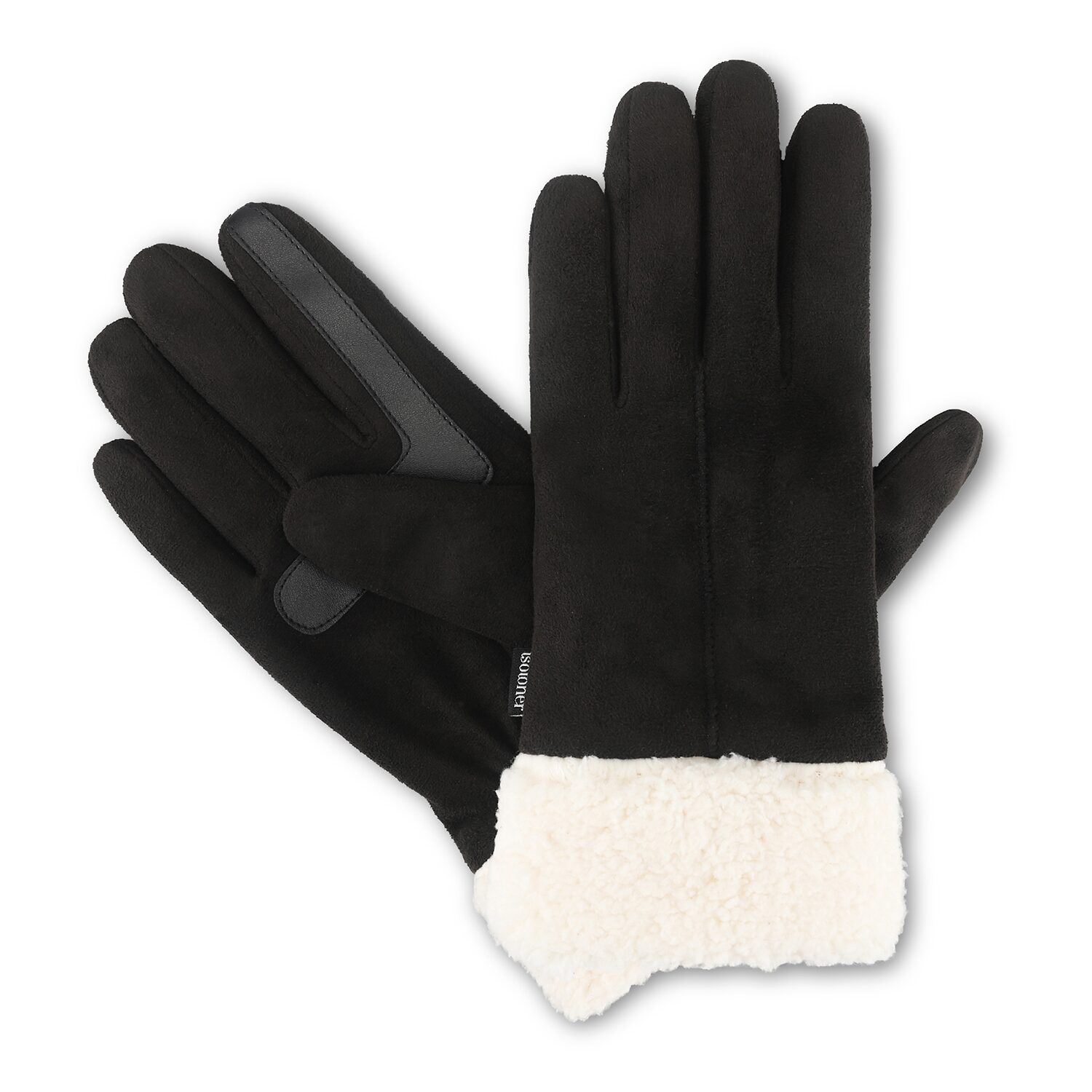 Isotoner Microsuede Sherpa Cuff 1 Pair Gloves