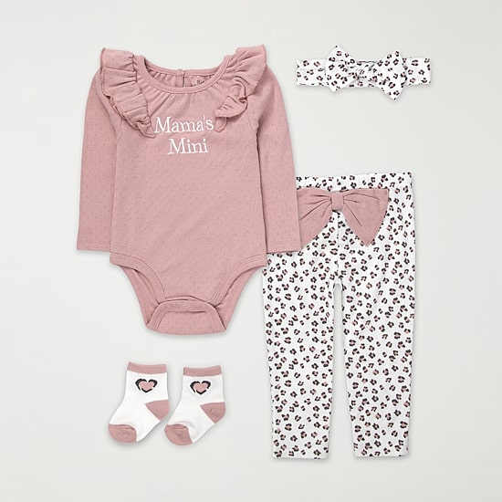 Baby Essentials Baby Girls 4-pc. Baby Clothing Set