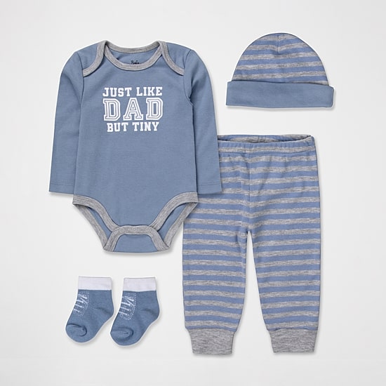 Baby Essentials Baby Boys 4-pc. Baby Clothing Set