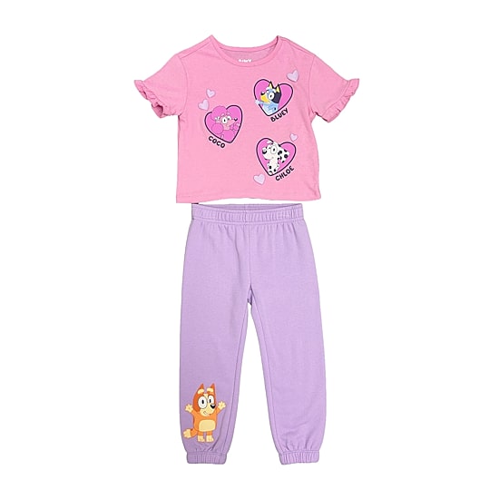 Toddler Girls Bluey Fleece 3-pc. Pant Set