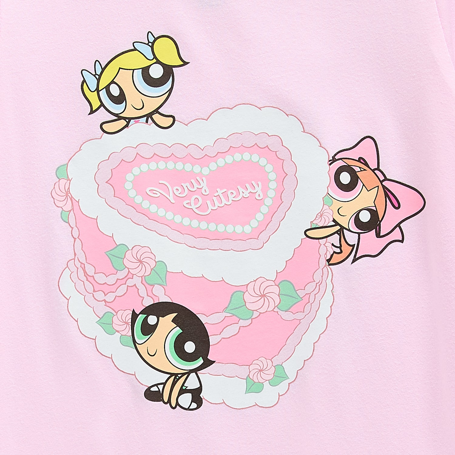 Little & Big Kid Girls Crew Neck Short Sleeve Regular Fit Powerpuff Graphic T-Shirt