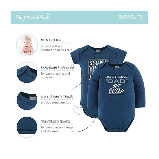 The Peanutshell 0-3m Blue Camo Baby Boys Woven 23-pc. Baby Clothing Set