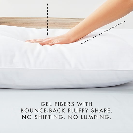 Casual Comfort 2-Pack Plush Down-Alternative Cooling Gel Fiber Bed Pillow Set
