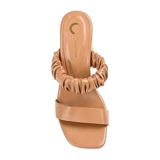 Journee Collection Fayth Womens Round Open Toe Block Heel Pumps