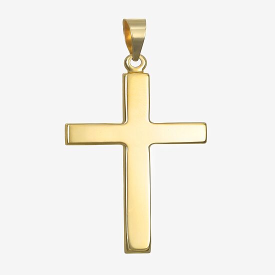 Mens 14K Gold Cross Pendant