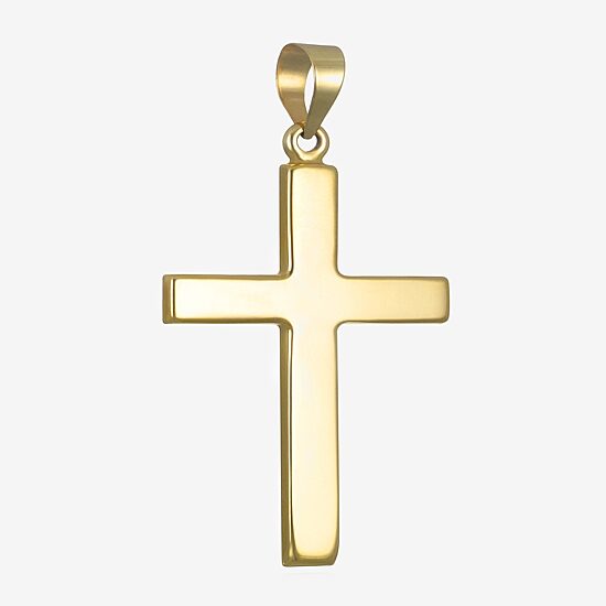 Mens 14K Gold Cross Pendant