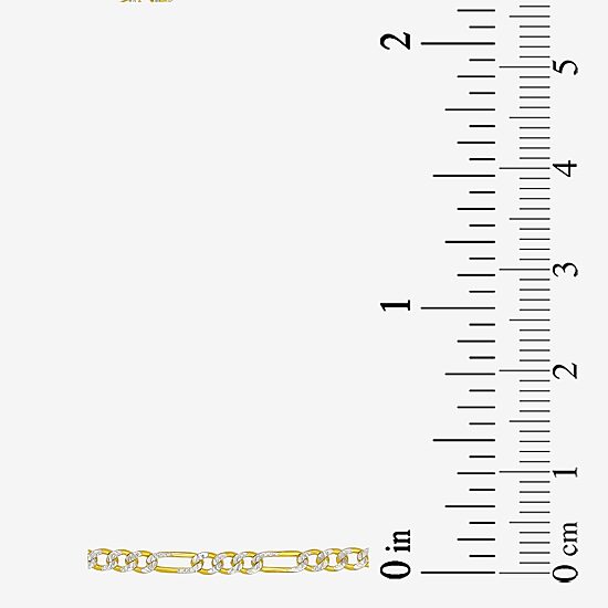 10K Gold Two-Tone 18-20" Hollow Figaro Chain