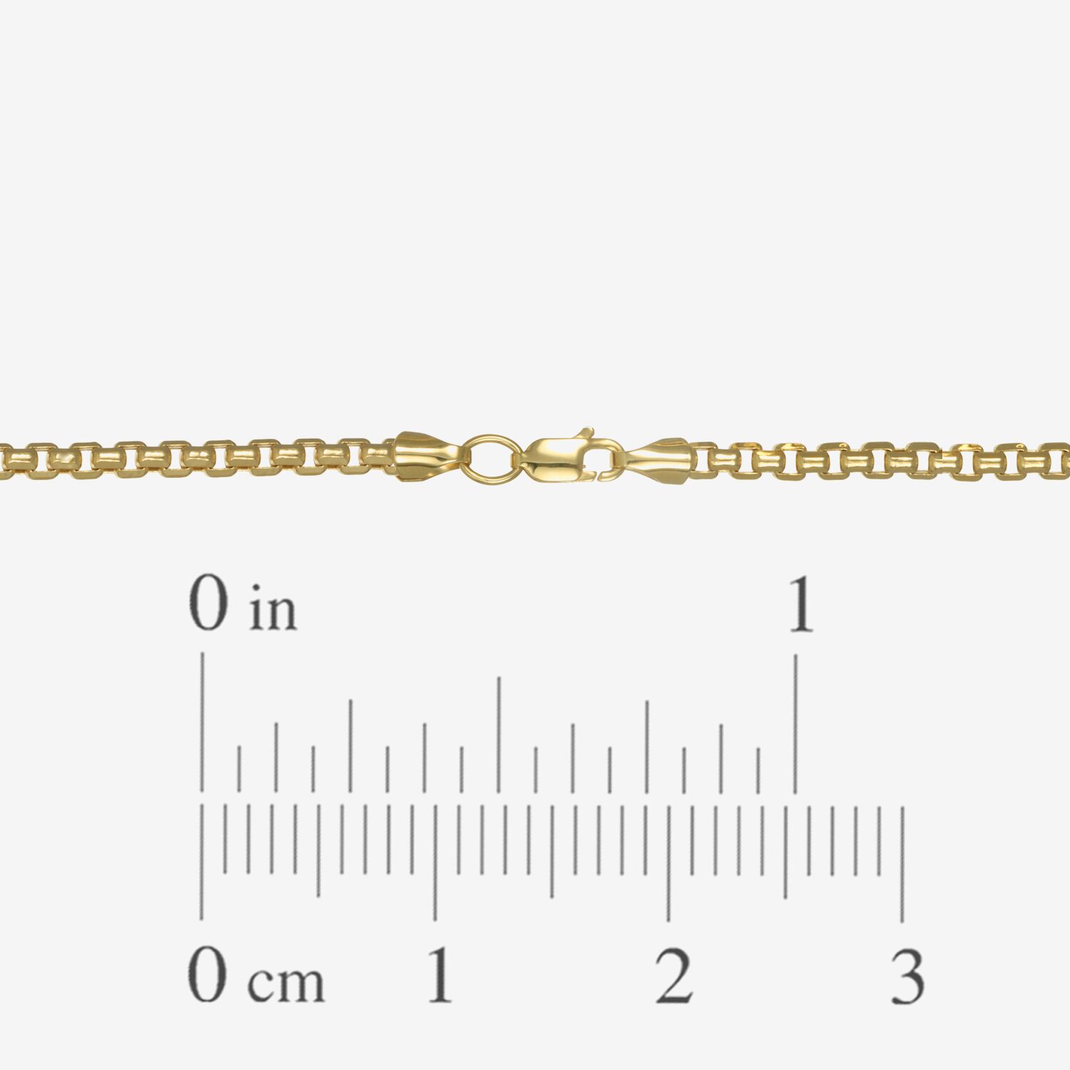 Womens 14K Gold 24 Inch Box Chain Necklace