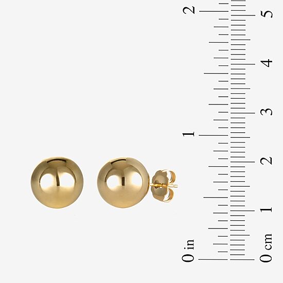 14K Gold 10mm Ball Stud Earrings