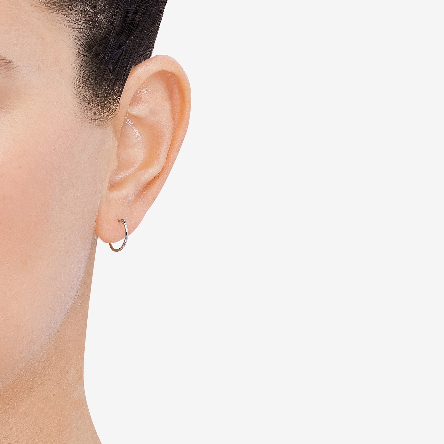 Womens 14K Gold 10mm Hoop Earrings