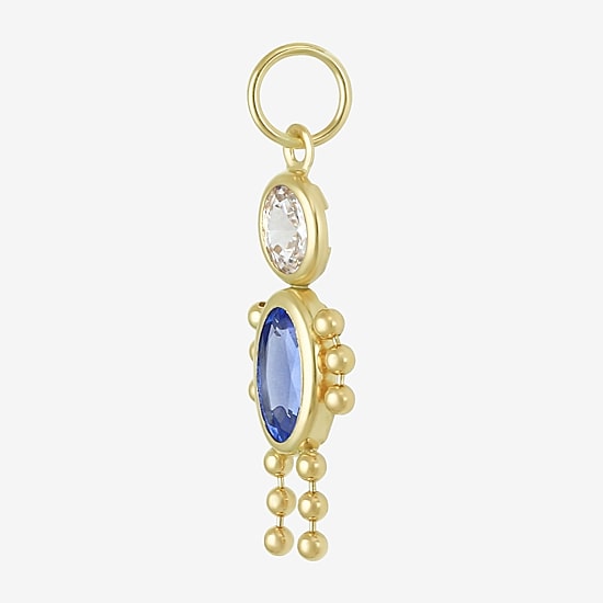 10K Gold September Birthstone Babies Boy Charm