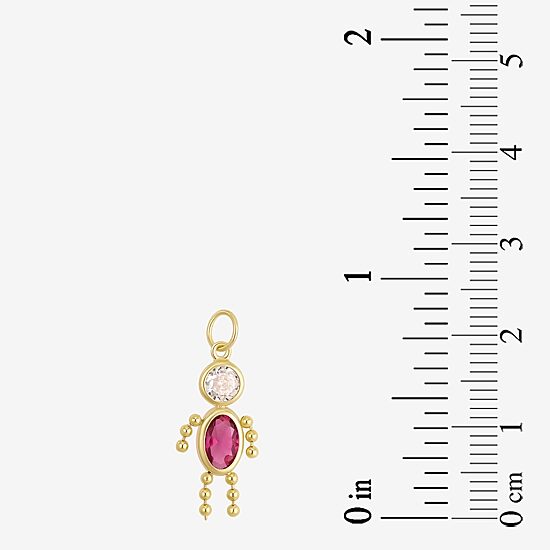 10K Gold October Birthstone Babies Boy Charm