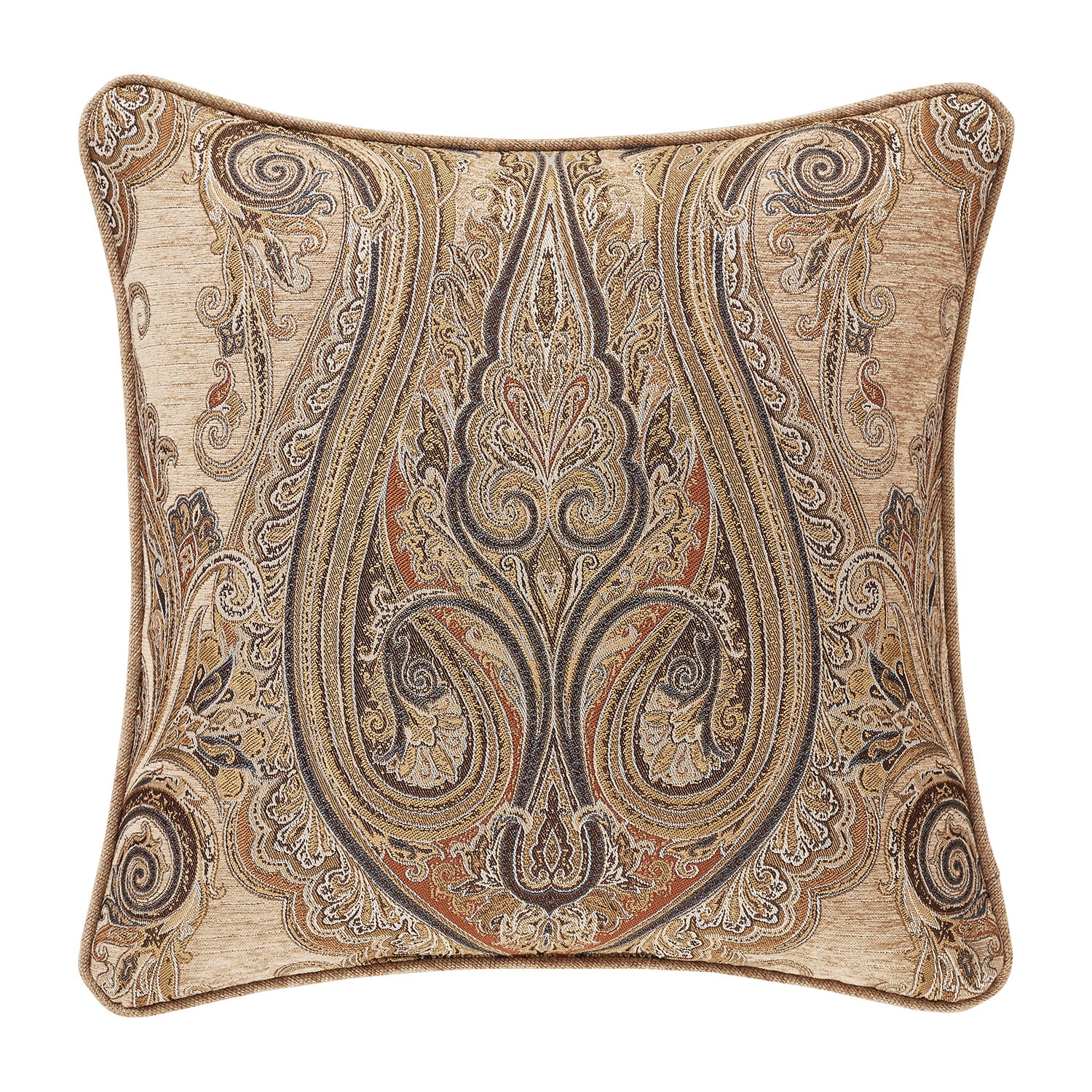Queen Street Lakeview 20x20 Beige Square Throw Pillow