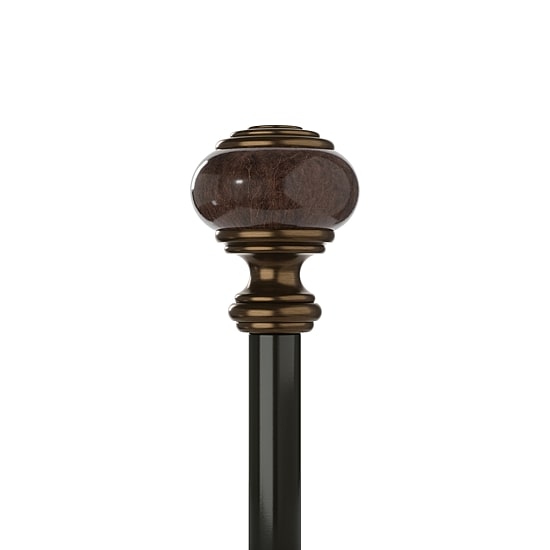 Umbra Marble Knob 1 IN Adjustable Curtain Rod