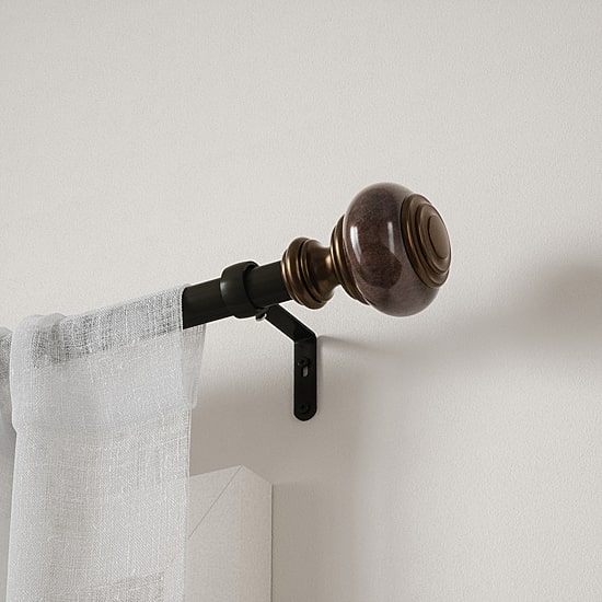 Umbra Marble Knob 1 IN Adjustable Curtain Rod