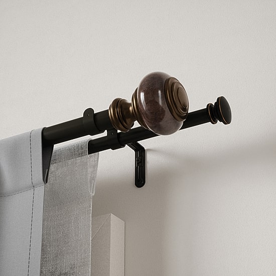 Umbra Marble Knob Double Curtain Rod