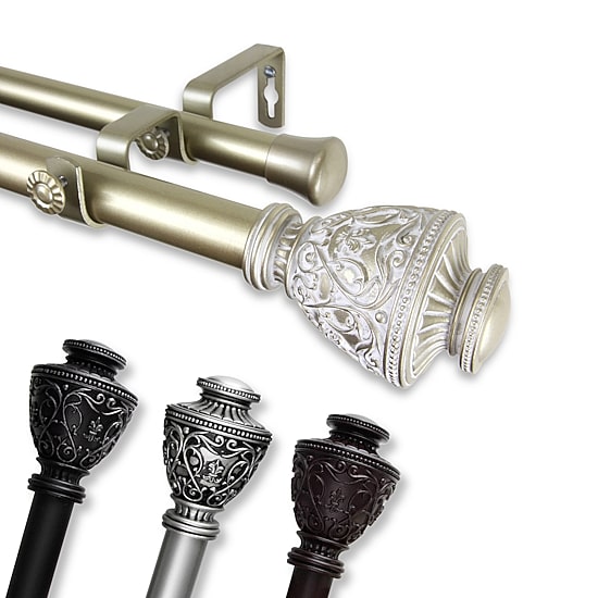 Rod Desyne Veda 1" Double Adjustable Curtain Rod